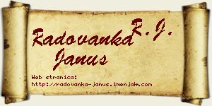 Radovanka Janus vizit kartica